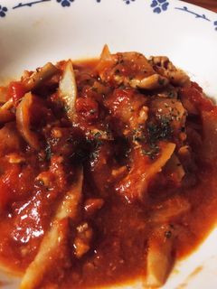 豚肉とごぼうのトマト煮込み-レシピのメイン写真