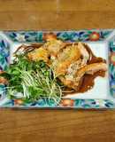 サーモンハラスのウナギの蒲焼き風