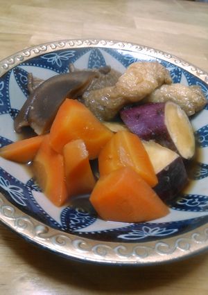 さつま芋と人参、しいたけ、油揚げの煮物-レシピのメイン写真