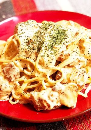 簡単!男飯!ずぼらカルボナーラ-レシピのメイン写真