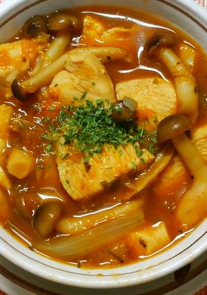 鶏むね肉としめじのオニオンケチャップ煮♡-レシピのメイン写真