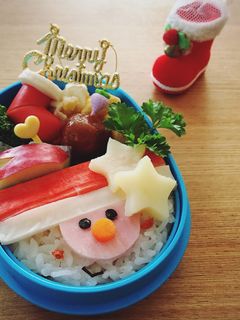 クリスマス☆簡単サンタクロースのキャラ弁-レシピのメイン写真