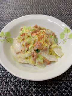 シャキッと白菜と納豆✤麺つゆマヨ和え-レシピのメイン写真