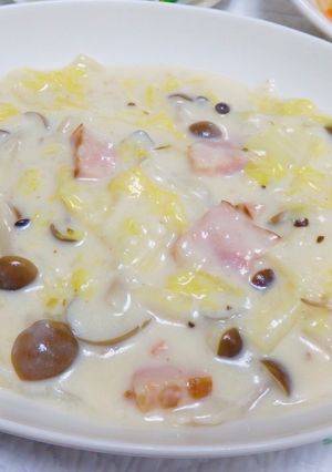 フライパンで簡単♡白菜のクリーム煮-レシピのメイン写真