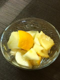 柚子とりんごと甘味で簡単美味しいデザート-レシピのメイン写真
