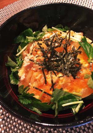 ランチに簡単!鶏ひき肉で、トロトロ親子丼-レシピのメイン写真