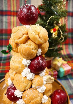 クリスマスに♪りんごのクロカンブッシュ-レシピのメイン写真