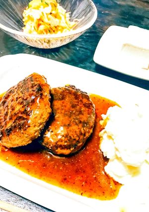 ポークハンバーグ-レシピのメイン写真