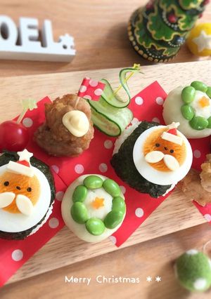 クリスマス☆簡単♩サンタおにぎり☆-レシピのメイン写真