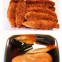 A picture of 【自家製】生たらこで昆布醤油漬けと明太子.