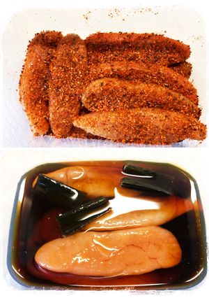 【自家製】生たらこで昆布醤油漬けと明太子-レシピのメイン写真