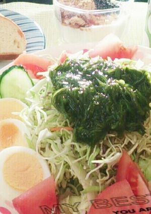 カット野菜にメカブ-レシピのメイン写真