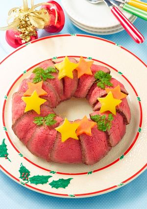 ローストビーフのクリスマスリース-レシピのメイン写真
