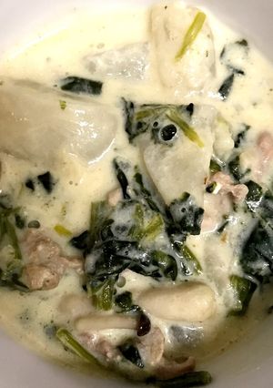 カブとほうれん草と豚肉のクリーム煮-レシピのメイン写真