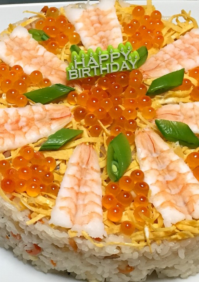 簡単 バースデーちらし寿司☆ケーキ ①-レシピのメイン写真