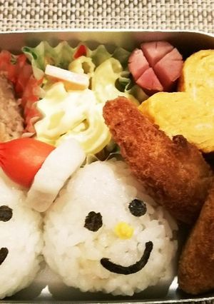 幼稚園年少さんのお弁当☆スノーマン-レシピのメイン写真