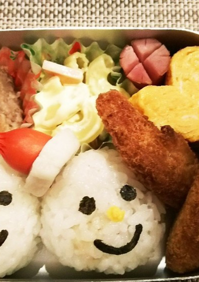 幼稚園年少さんのお弁当☆スノーマン-レシピのメイン写真