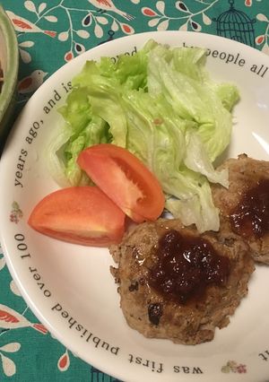 レンコンが入ったハンバーグ-レシピのメイン写真