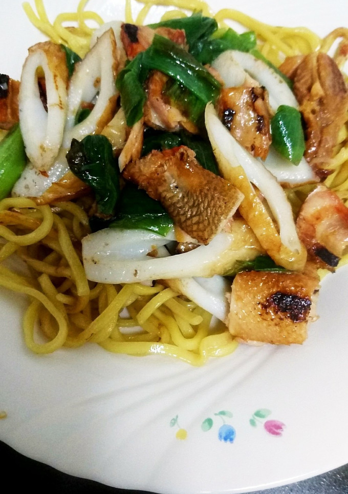 焼き鮭とネギの焼きそば-レシピのメイン写真