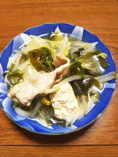 野菜たっぷり☆豆腐わかめと豚しゃぶ-レシピのメイン写真