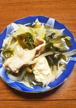 野菜たっぷり☆豆腐わかめと豚しゃぶ-レシピのメイン写真
