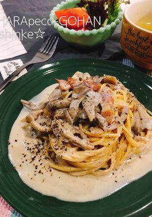 舞茸とベーコンの和風クリームパスタ。-レシピのメイン写真