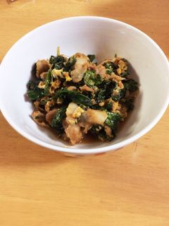 豚肉と大根の葉と卵炒め-レシピのメイン写真
