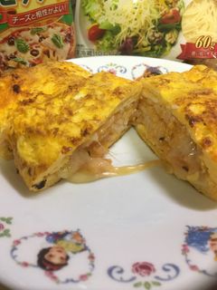 卵焼き器で作る!手づかみピザ風オムライス-レシピのメイン写真
