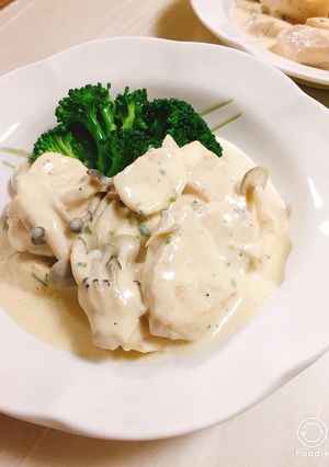 鶏胸肉で！チーズクリームソース(^^)-レシピのメイン写真