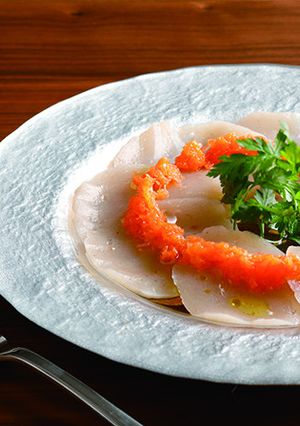 こんにゃくカルパッチョ~にんじんソース~-レシピのメイン写真