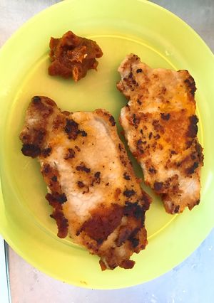 焼豚肉〜カレーケチャップソースを添えて〜-レシピのメイン写真