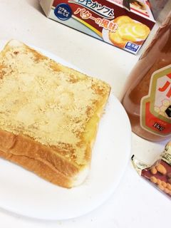 超簡単!はちみつきな粉トースト-レシピのメイン写真