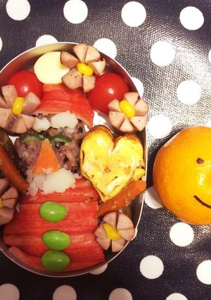 サンタクロースデコ弁-レシピのメイン写真