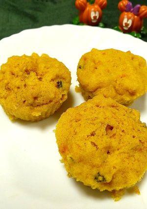 レンジで簡単！南瓜蒸しパン☆卵小麦粉なし-レシピのメイン写真
