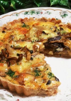 ヘルシー生地でキノコのキッシュ♪-レシピのメイン写真