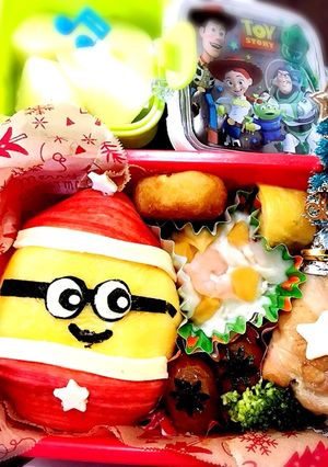 クリスマスにミニオンのキャラ弁♡-レシピのメイン写真