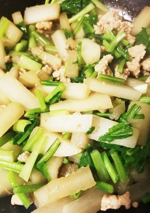 鶏ひき肉と大根のオイスターソース炒め煮-レシピのメイン写真