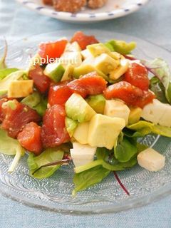 ごま油香る豆腐とアヒポキのサラダ-レシピのメイン写真