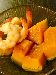 海老&かぼちゃ煮-レシピのメイン写真