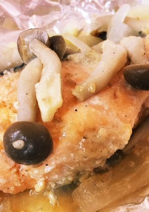 簡単ホイル焼き☆鮭のごま味噌マヨネーズ-レシピのメイン写真