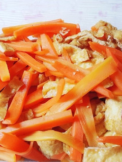 にんじんと油揚げのソース炒め-レシピのメイン写真