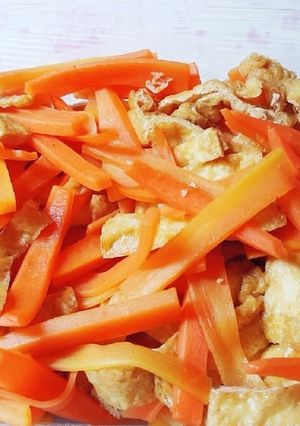 にんじんと油揚げのソース炒め-レシピのメイン写真