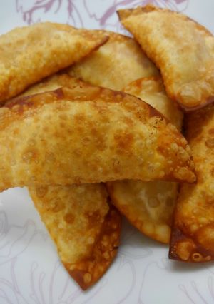 豆の甘煮のリメイク揚げ餃子-レシピのメイン写真