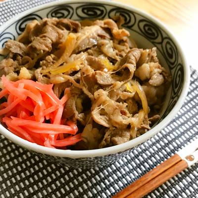 簡単つゆだく牛丼