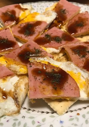 セレブ感！ソースハムエッグカナッペ！！！-レシピのメイン写真