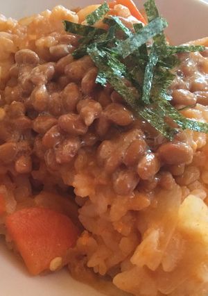 決め手は海苔！和風の納豆トマトリゾット-レシピのメイン写真