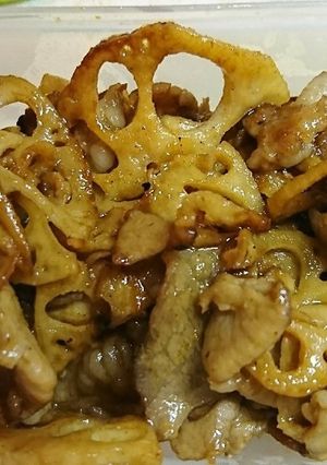 レンコンと豚こまのカレー炒め-レシピのメイン写真