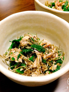 わさび菜、ツナ缶、なっとう昆布の和え物-レシピのメイン写真