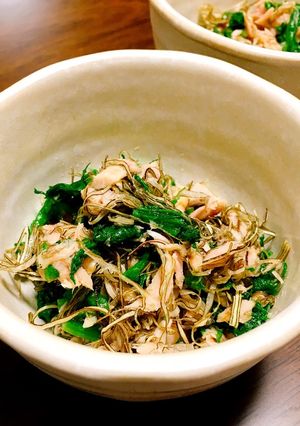 わさび菜、ツナ缶、なっとう昆布の和え物-レシピのメイン写真
