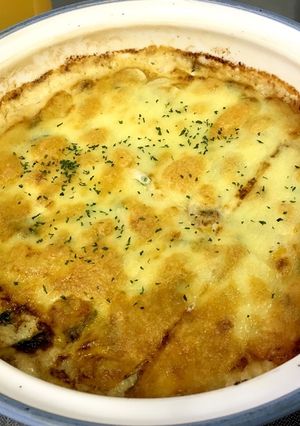 長芋ときのこのたらこクリームグラタン-レシピのメイン写真